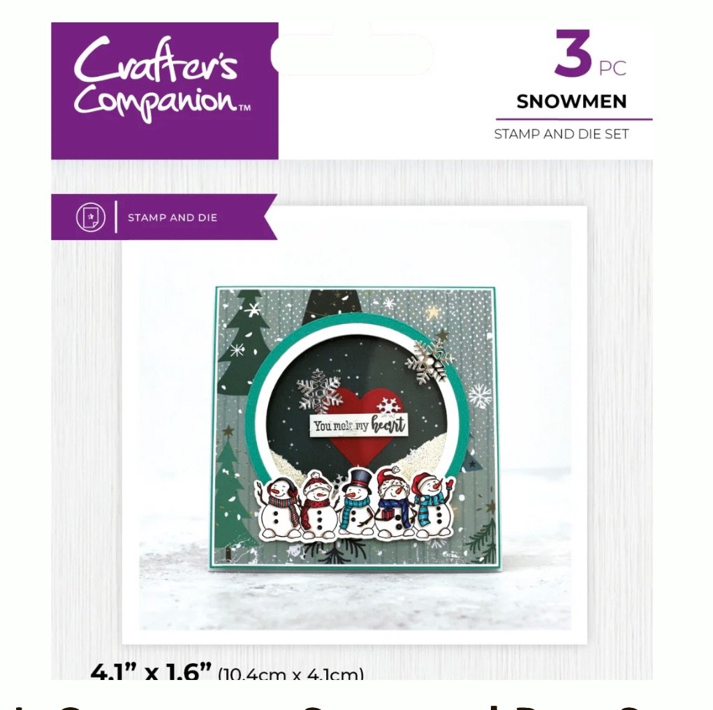 Crafters Companion Stamp & Die set- SNOWMEN