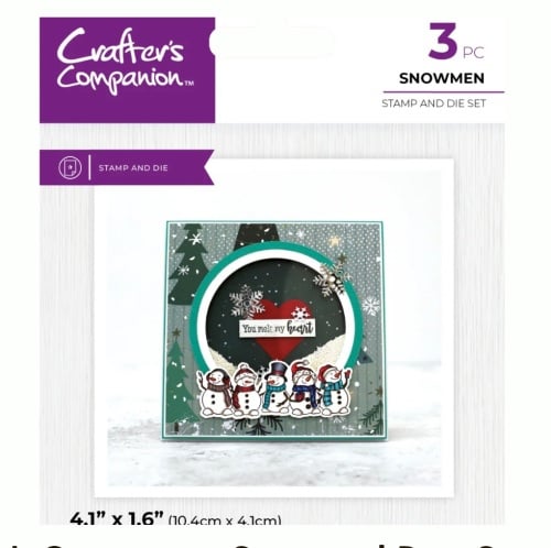 Crafters Companion Stamp & Die set- SNOWMEN