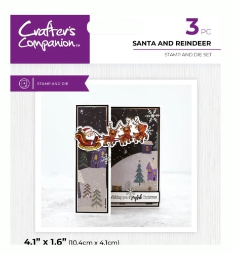 Crafters Companion Stamp & die set -SANTA & REINDEER