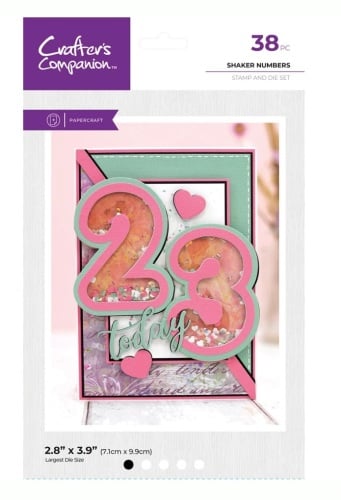 Crafters Companion Stamp & die set- SHAKER NUMBERS