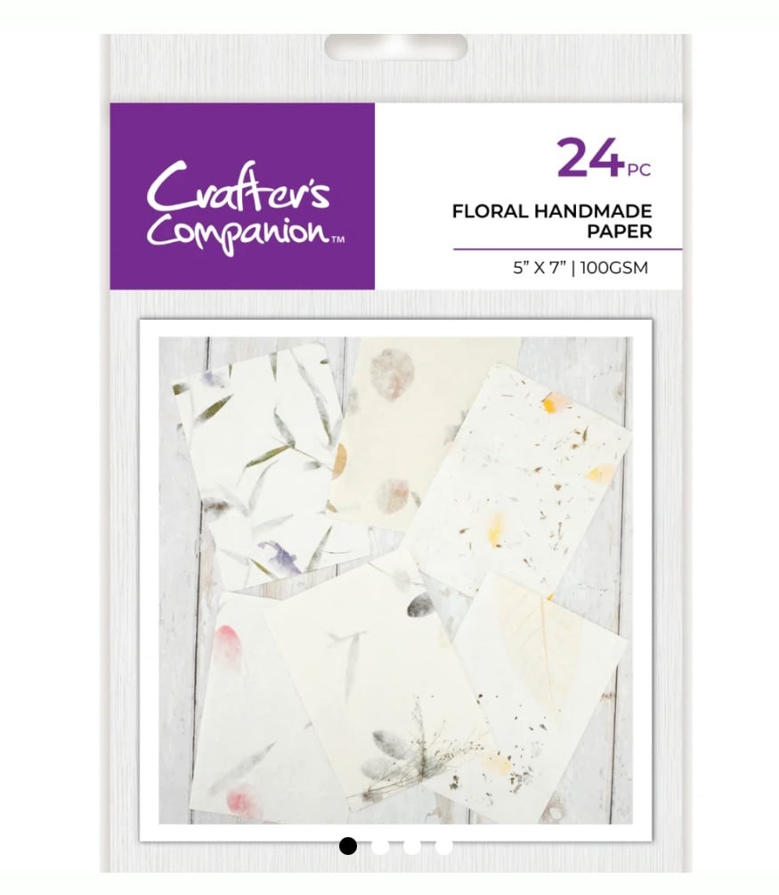 Crafters Companion 5x7 Floral handmade paper  24pc