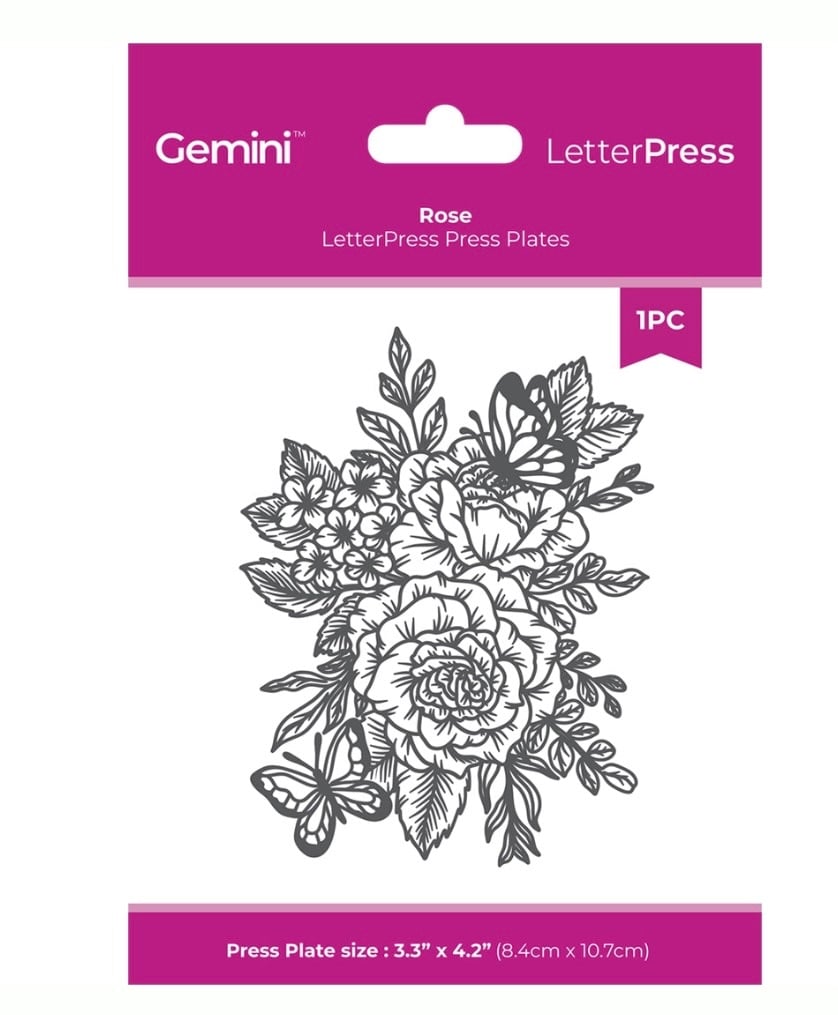 Crafters Compnion Letter press press plate -ROSE 1pc