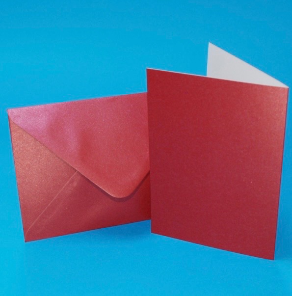 Craft uk C6 pearlescent cards and envelopes pk 0f 20