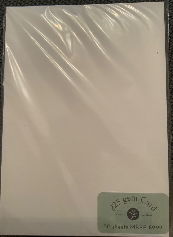 Craft Uk A4 Ivory Card 225gsm. Pk of 50