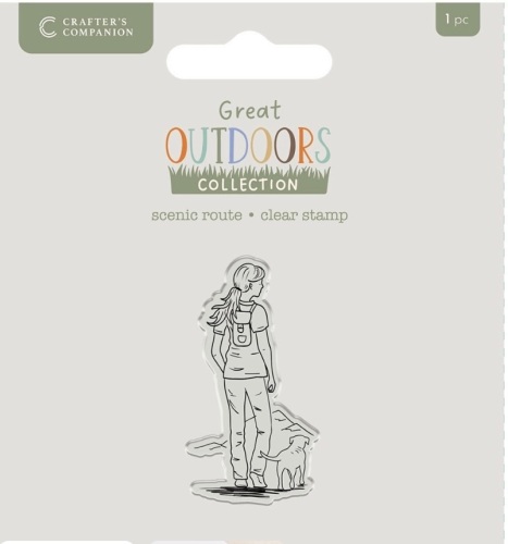 Crafters companion- Great outdoors- Scenic route- Clear stamp