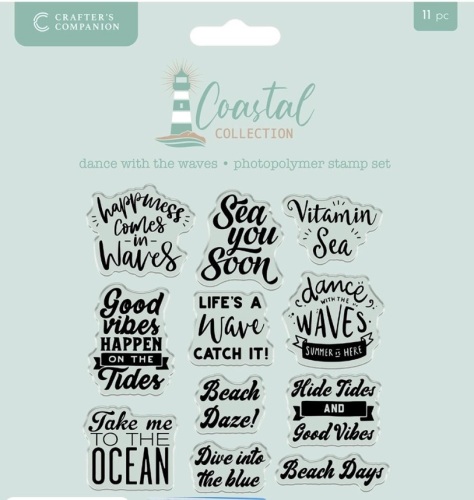 Crafters companion- Coastal collection- Dance with the waves- stamp set