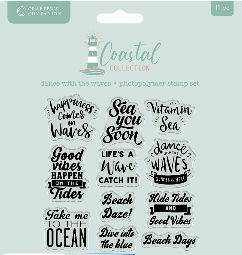 Crafters companion- Coastal collection- Dance with the waves- stamp set