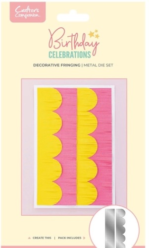 Crafters companion- Birthday Celebrations- Decorative fringing- metal die