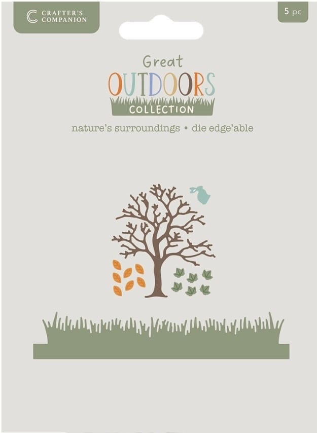 Crafters companion- Great outdoors collection- Natures surroundings- die edge able- 5 pieces
