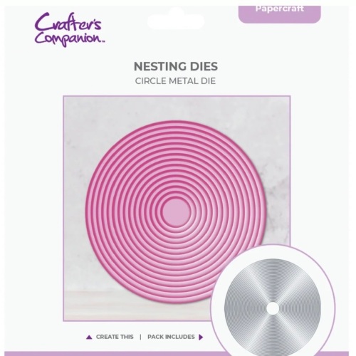 Crafters companion- Nesting dies- Circle metal die- 30 pieces