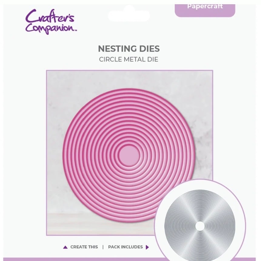 Crafters companion- Nesting dies- Circle metal die- 30 pieces