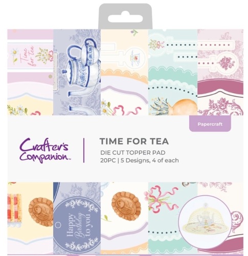 Crafters companion -8x8”  Time for tea die cut topper pad