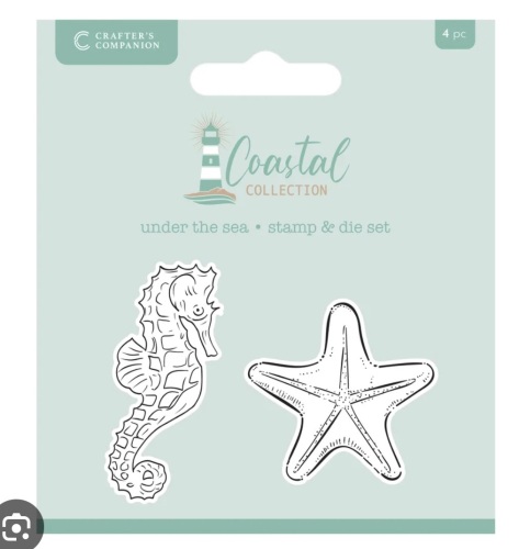 Crafters companion- Under the sea- stamp and die set - 4 pieces