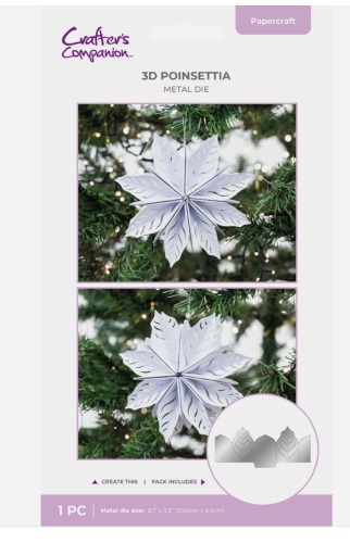 Crafters companion- 3D Poinsettia metal die-1 piece
