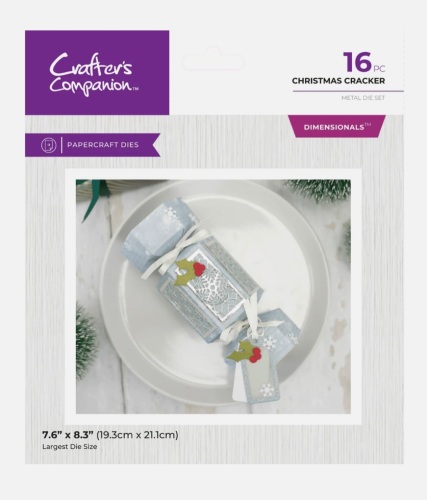 Crafters companion- Christmas cracker metal die set - 16 piece