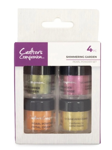 Crafters companion- Shimmering garden pearl powder set- 4 pieces