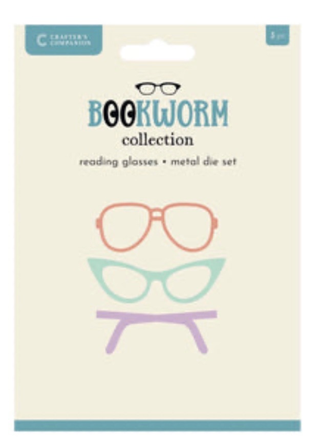 Crafters companion- Reading glasses cutting die- bookworm collection