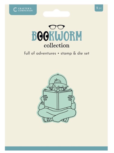 Crafters companion - Full of adventures- stamp & die set - Bookworm collection