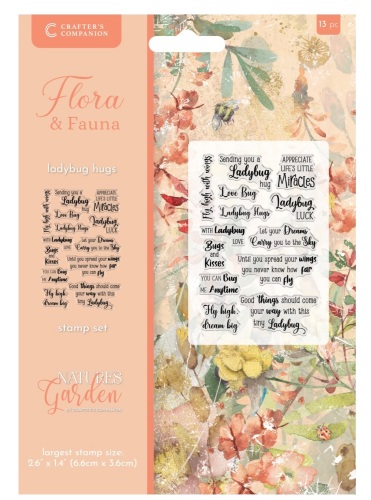 Crafters companion- ladybug hugs stamp set, 13 pieces