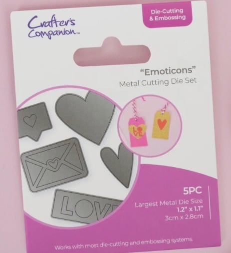 Crafters companion- Emotion Metal cutting die and embossing set-5 pieces