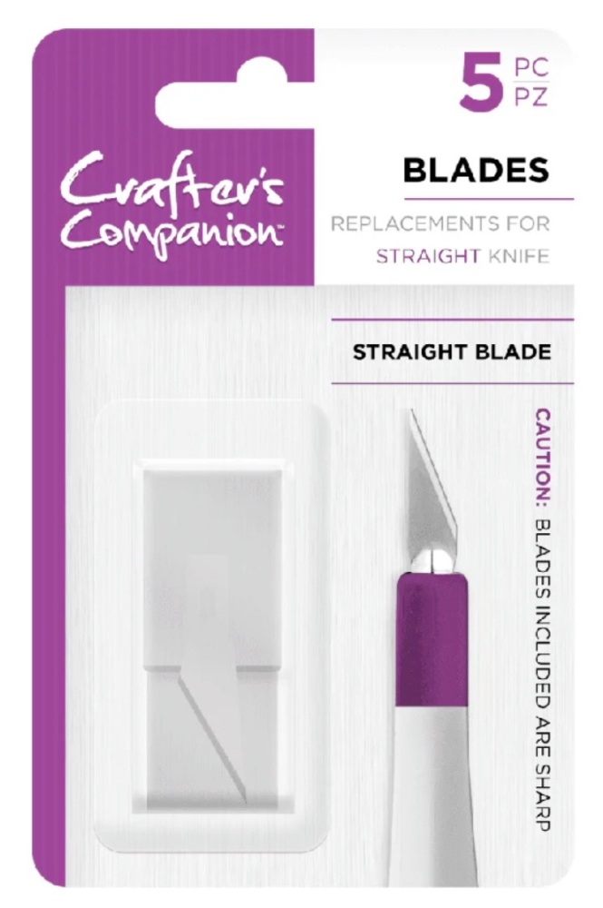 Crafters companion- Replacement blades for straight knife - 5 pieces