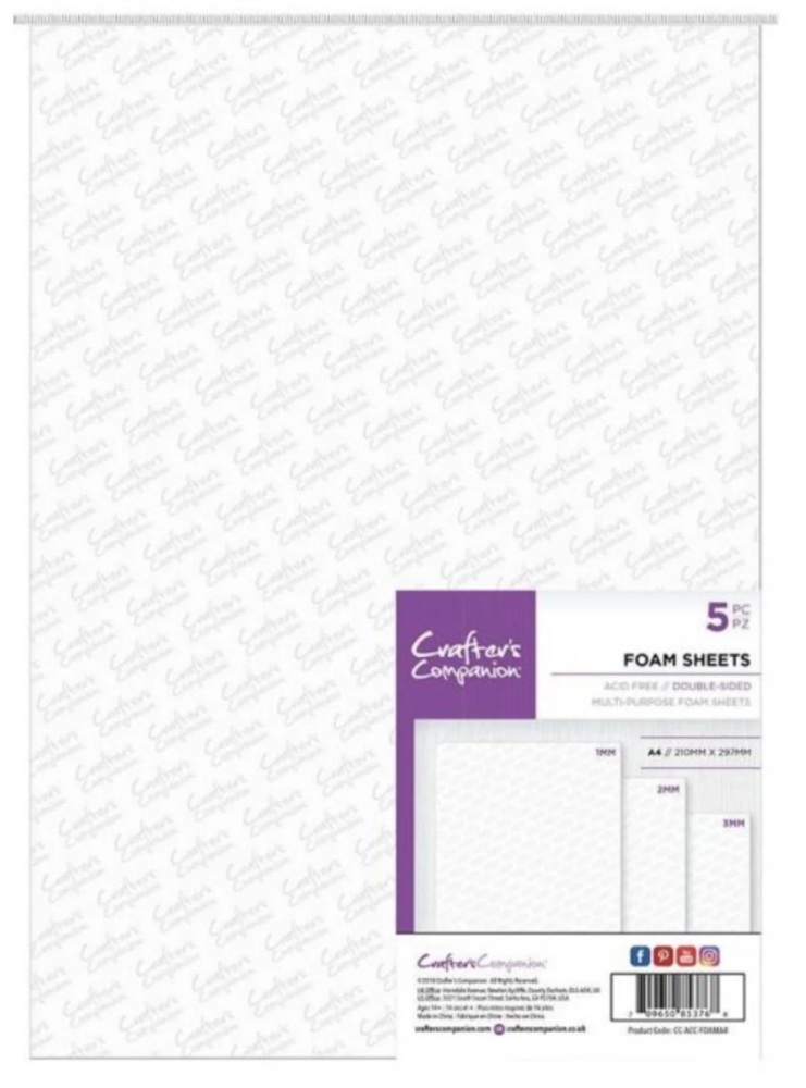 Crafters companion- Foam sheets- 5 pieces