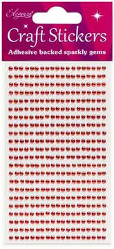 Adhesive Gems Red 3mm