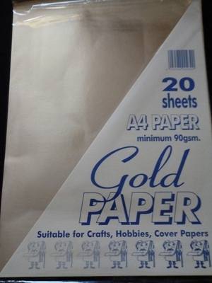 A4 GOLD PAPER.