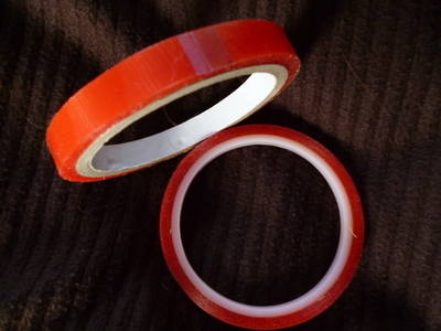 DOUBLE SIDED TAPE ROLL -RED 12mm WIDTH