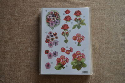 DECOUPAGE FLORAL PANSY PORTRAIT 000117
