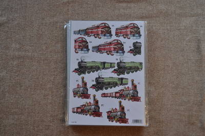 DECOUPAGE MENS STEAM TRAINS 793