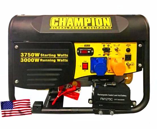 Champion(USA) CPG4000 Key start & Pull Start 3000w Generator