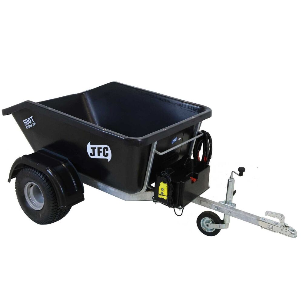 Heavy duty 500L ATV Tip Assist Trailer W/ Lights & Mudguards