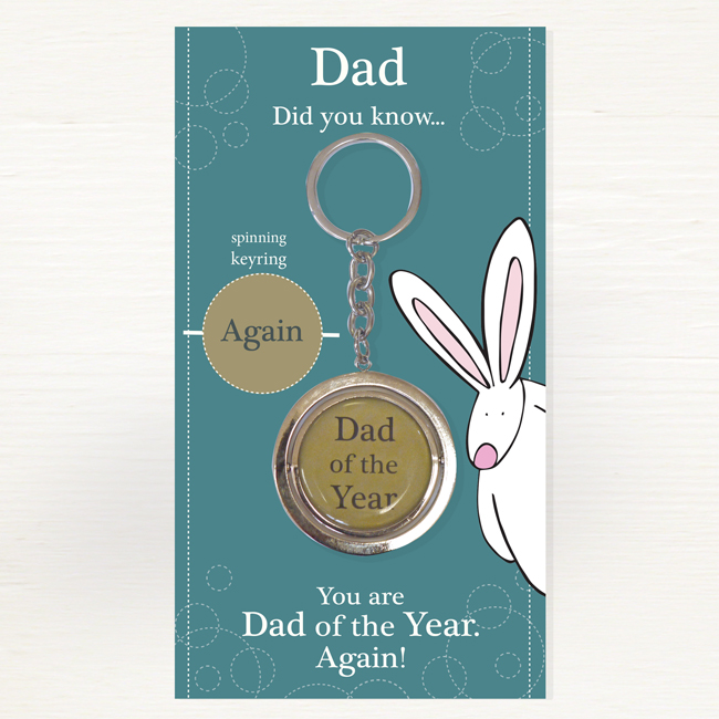 Keyring by Rufus Rabbit - Dad of the Year
