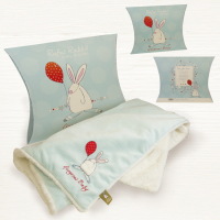 Rufuis Rabbit Snuggle Blanket from Lovely Lane Gifts with Packaging