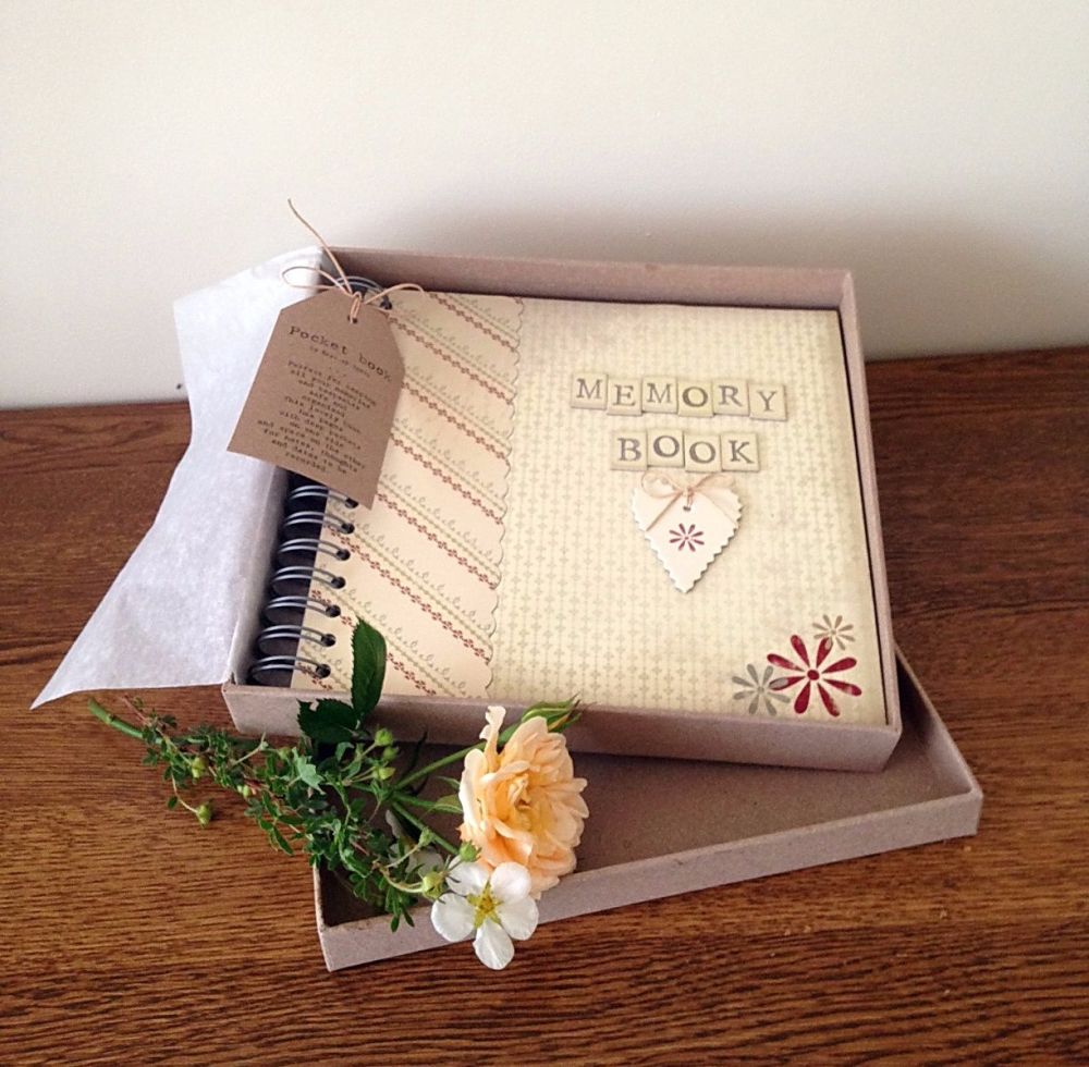 Shabby Chic style memory Book with Pockets by East of