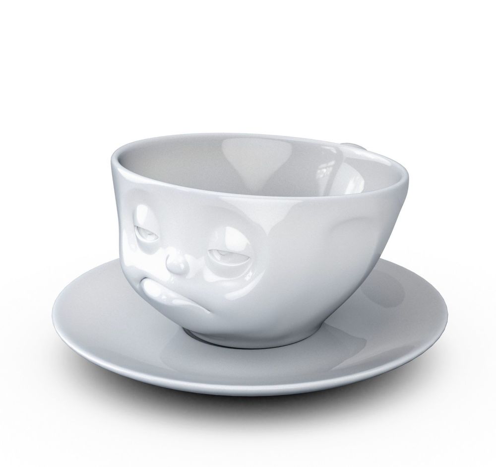 Coffee Cup - White Porcelain 'Snoozy' by Tassen