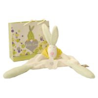 Rufus Rabbit Comforter in zingy yellow and green