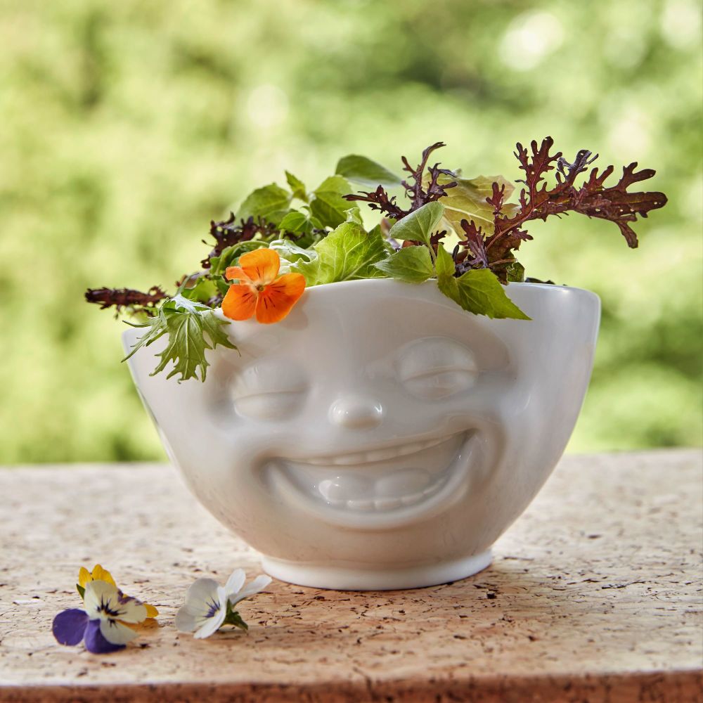 White Porcelain 'Laughing' Bowl by Tassen