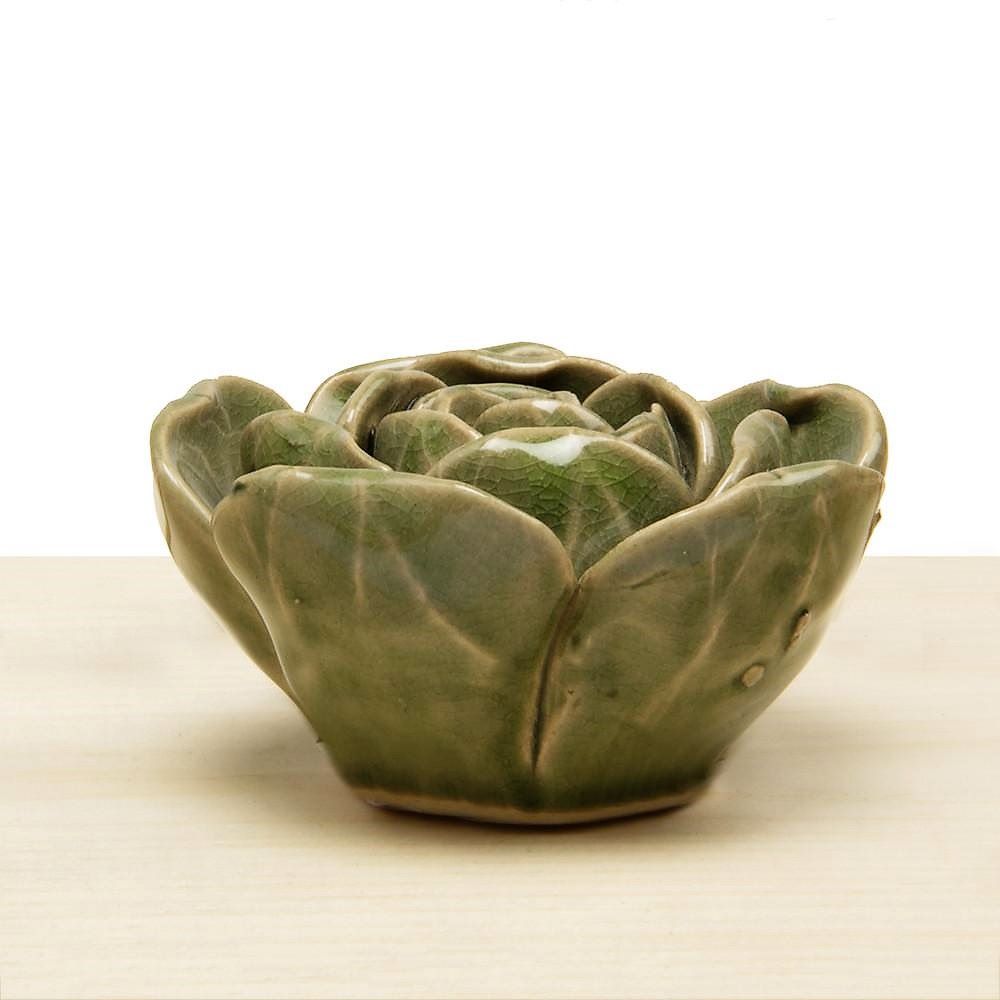 Ceramic Flower Green