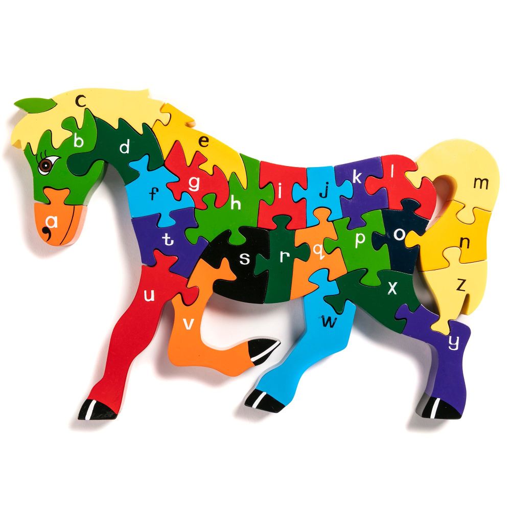 Wooden Jigsaw - Alphabet Horse