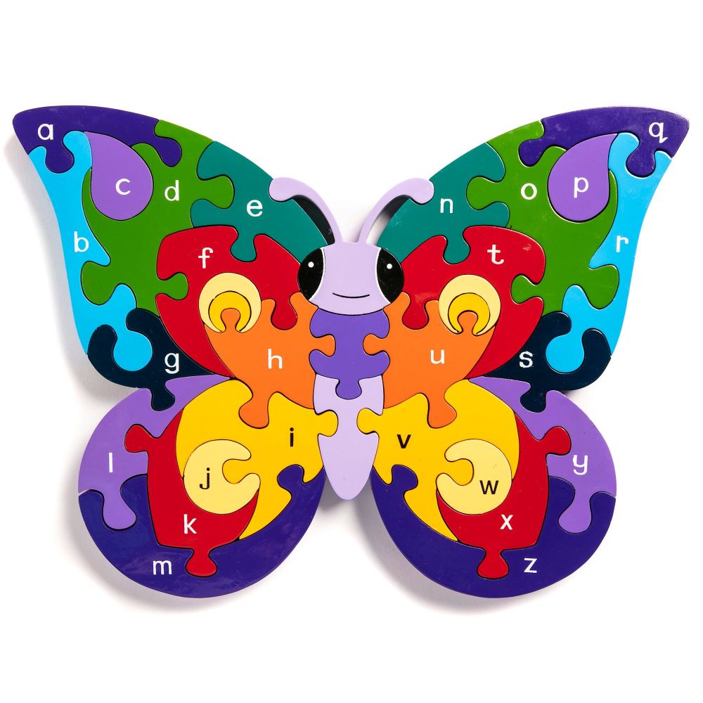Wooden Jigsaw - Alphabet Butterfly
