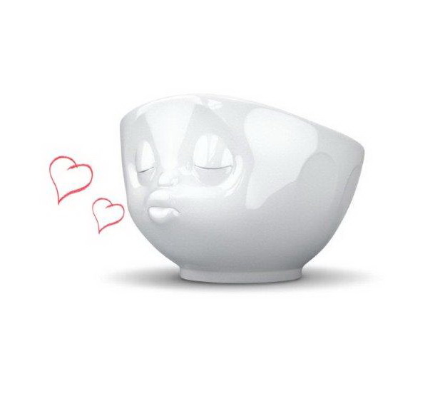 White Porcelain 'Kissing' Bowl by Tassen
