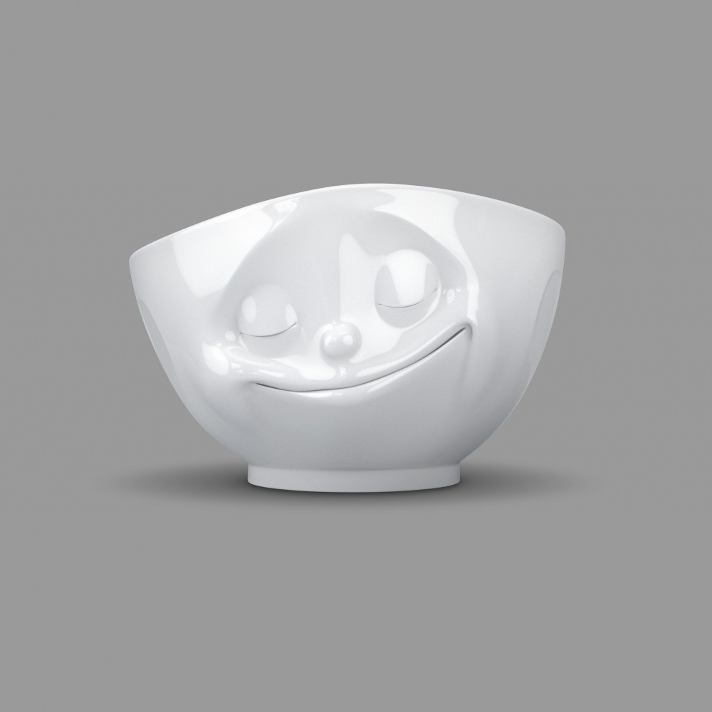 White Porcelain 'Happy' Bowl by Tassen