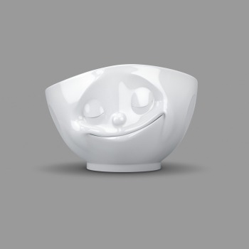 White Porcelain 'Happy' Bowl 500ml