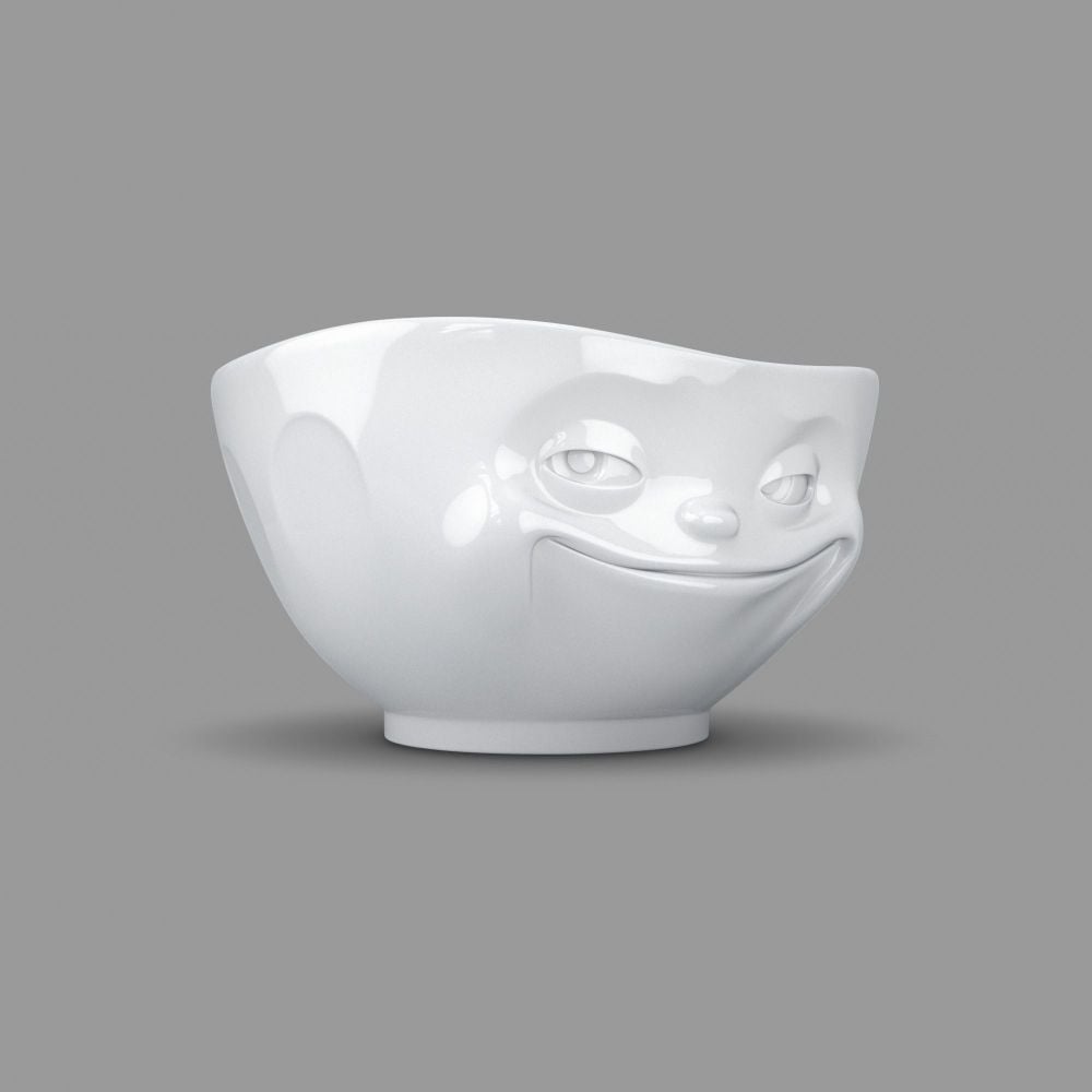 White Porcelain 'Grinning' Bowl by Tassen