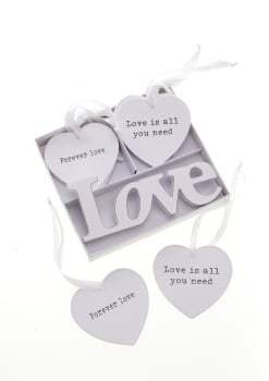Heart Shaped Hanging Decorations with Love