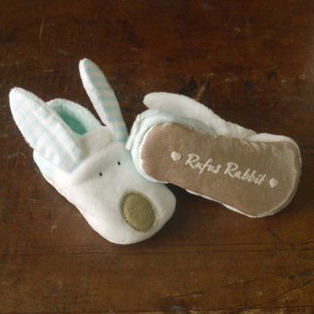 Rufus Rabbit - Baby Slippers 0-6 mths