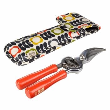 Secateurs with flower stem pouch
