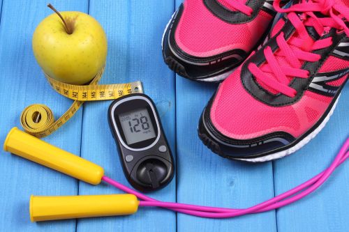 Glucometer,-sport-shoes,-fresh-apple-and-accessories-for-fitness-0000879270